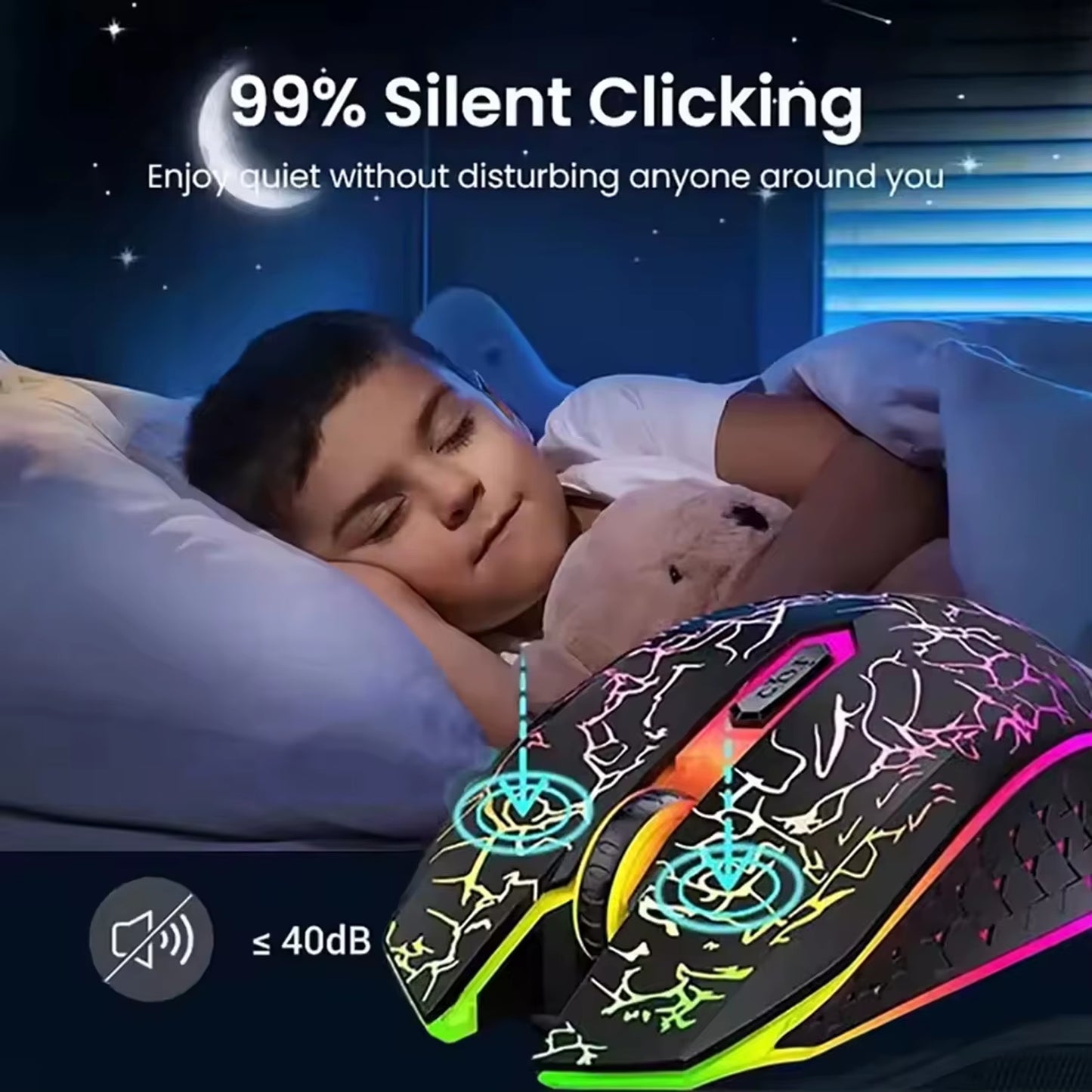 Bluetooth 5.2 Wireless Mouse RGB Gaming Mouse Silent Mouse Rechargeable for PC Laptop Mouse Ergonomic 1600DPI Mouse Mice HOT New